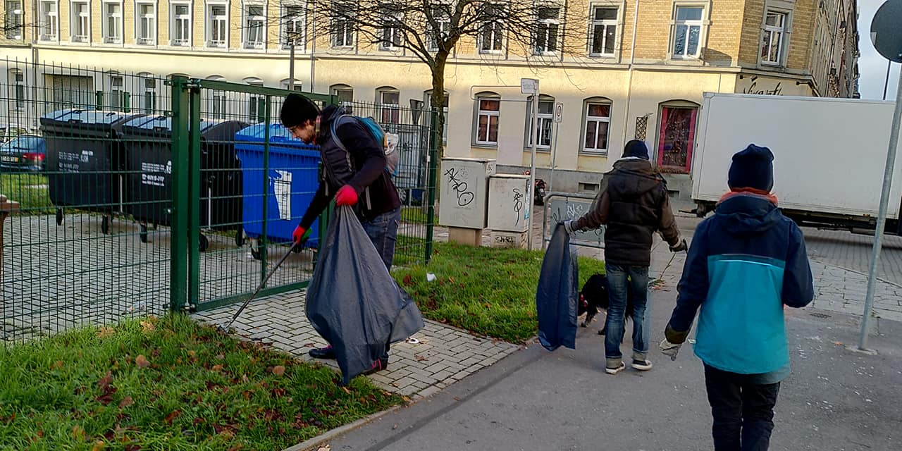 Plogging auf dem Subbotnik