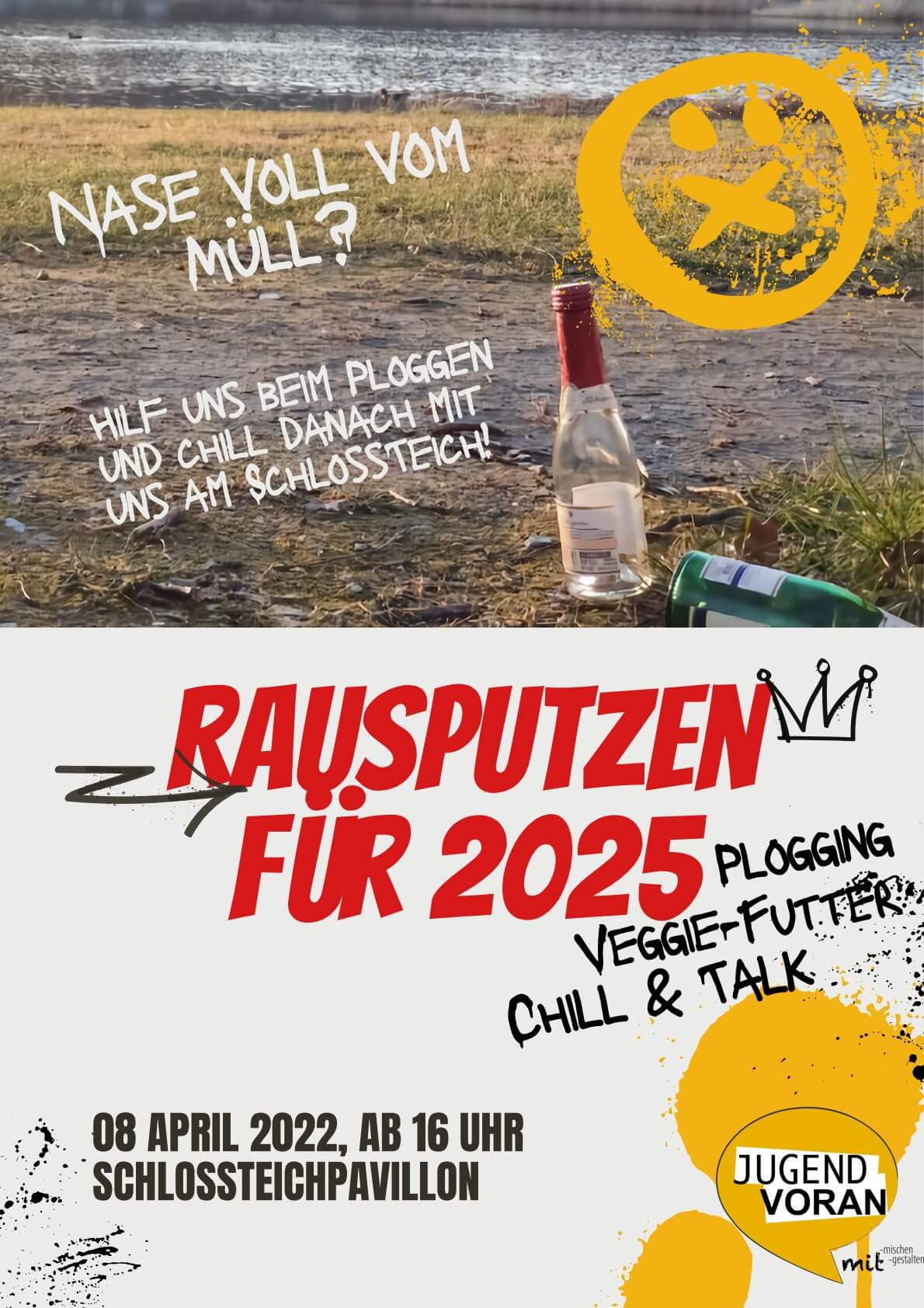 Flyer Plogging am Schlossteich